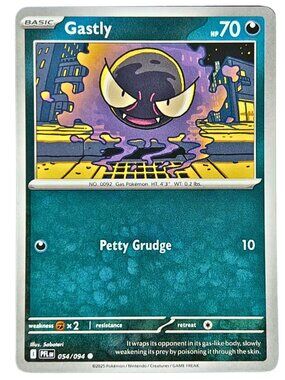 Gastly 054/094 Common Phantasmal Flames Pokemon Card